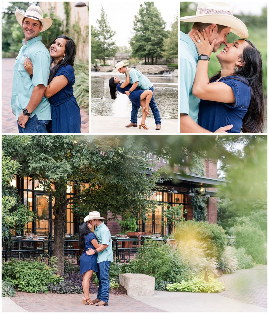 collage of engagement session
