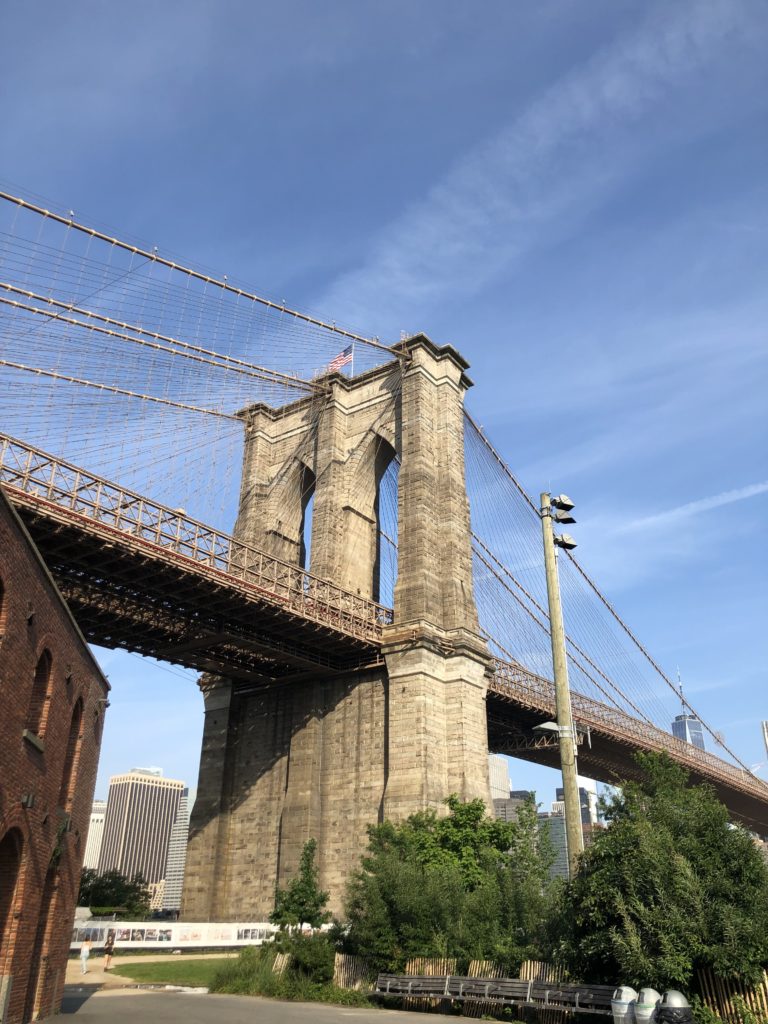 A photo of the Brooklyn Bridge in DUMBO
