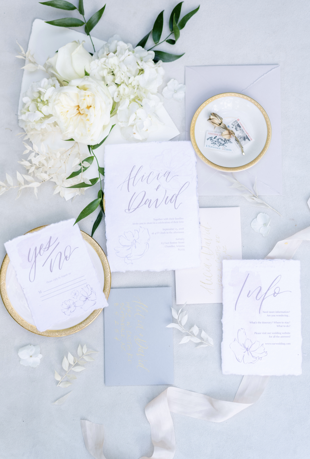Wedding invitations with ceremony time